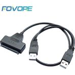 Sourcingasia Sata USB Adaptörü Dönüştürücü Kablosu USB 2.0 Usb2.0 2.5 Inç 2.5 '' 22PIN Sata SSD HDD Sabit Disk Sürücüsü Adaptör Kablosu (Yurt Dışından)