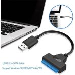 Sourcingasia USB 2.0 - Sata 22PIN Adaptör Dönüştürücü Kablosu Için 2.5in HDD SSD Sabit Sürücüler Usb2.0 - Sata 22PIN Kablo Adaptörü Bilgisayar Kabloları (Yurt Dışından)
