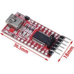 Sourcingasia Yüksek Kaliteli FT232RL Ftdı USB 3.3 V 5.5 V Ttl Seri Adaptör Modülü Arduino Için FT232 Pro Mini USB Ttl 232 (Yurt Dışından) - NA - Siyah