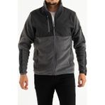 Souris Erkek Füme Dar Kalıp Anti-Pilling Tüylenme Yapmayan Tam Fermuar Softshell Garnili Polar Sweatshirt - 2XL - Gri