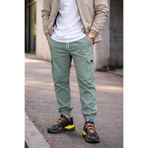 Souris Erkek Kargo Jogger Pantolon Rahat Kalıp Pamuklu 6 Cepli İpli Lastikli Mint