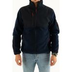 Souris Erkek Lacivert Slim Fit Anti-Pilling Tüylenme Yapmayan Tam Fermuar Softshell Garnili Polar Sweatshirt - 3XL
