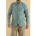 Souris Erkek Mint Yeşil Slim Fit Dar Kesim Viskon Keten Gömlek