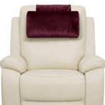 SOUTH BEACH LEATHER Kadife Koltuk Başlığı Yastığı, Yatar Sandalye için doldurulmamış - Yumuşak Boyun ve Baş Destek Yastığı - Kanepe, Koltuk ve Şezlong için Dekoratif Baş Dayama Yastığı (Bordo, 58,4 cm