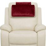 SOUTH BEACH LEATHER Kadife Koltuk Başlığı Yastığı, Yatar Sandalye için doldurulmamış - Yumuşak Boyun ve Baş Destek Yastığı - Kanepe, Koltuk ve Şezlong için Dekoratif Baş Dayama Yastığı (Kırmızı, 58,4