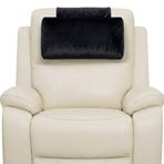 SOUTH BEACH LEATHER Kadife Koltuk Başlığı Yastığı, Yatar Sandalye için doldurulmamış - Yumuşak Boyun ve Baş Destek Yastığı - Kanepe, Koltuk ve Şezlong için Dekoratif Baş Dayama Yastığı (Siyah, 58,4 cm