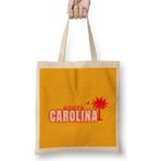 South Carolina State Flag Gift - Vintage Retro Rainbow Style Bez Çanta Uzun Saplı - Açık Bej - 40 X 40
