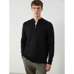 Southblue Dik Yaka Erkek Triko Kazak (W5) - Black - M
