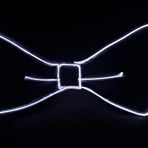 Southsky LED Papyon Eğlenceli Işık Sinek Yenilikçi LED Kostüm LED Işıklı Neon Işıklı Dönüş Sinyali El Tel Işıklı Işıklı Ayarlanabilir Kayış 4 Mod Cadılar Bayramı Kostümü Kostüm Kostüm Parti için (Beyaz)