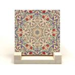 Souvenest Osmanlı Çini Deseni Baskılı Taş Masaüstlük 10X10 - --