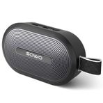 SOWO Manyetik Bluetooth Hoparlör Taşınabilir - Mikrofonlu Kablosuz Golf Hoparlörü - Dış Mekan IP67 Su Geçirmez Hoparlör - 24 Saat Çalma Süresi - Golf Arabası Aksesuarları, Klipsli Küçük - Siyah