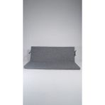 Sowso Premium Salıncak Minderi 45x130x5 cm | Gri Sert Sünger | Keten Kumaş & Fermuarlı Kolay Yıkanabilir | Pratik Bağcıklı | Antrasit Gri - Antrasit - Gri - 45 x 130 x 5 cm