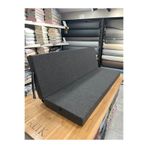 SOWSO Premium Salıncak Minderi 50x165x9 cm | Gri Sert Sünger | Keten Kumaş & Fermuarlı, Kolay Yıkanabilir | Pratik Bağcıklı | Füme