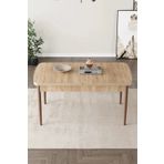 soylu concept Flora Serisi, 80x132 Açılabilir Meşe Desen Mdf Mutfak Masası, Yemek Masası
