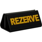 Soylu Pleksi Adisyonlu Kafe&restoran Masa Rezerve Yazısı - Siyah Zemin Sarı Yazı - 10 Adet - Siyah - Sarı - .