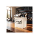 soylu pleksi Kilitli Pleksi Masa üstü Tip Box Bahşiş Kutusu Buz Beyazı 14x14xh13 Cm