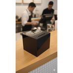 soylu pleksi Kilitli Pleksi Masa üstü Tip Box Bahşiş Kutusu Siyah 14x14xh13 Cm