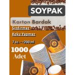 Soypak Kahverengi Karton Bardak 7 Oz - 1000 Adet