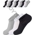 Soytemiz Cotton Sneakers Spor Çorap 12 Çift Çok Renkli Siyah Beyaz Gri Görünmez Özellikli - 36 - 40
