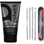 Soyulabilir Siyah Maske 150 ml + 4'lü Çelik Profesyonel Siyah Nokta Komedon Seti