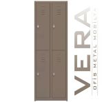 Soyunma Dolabı Metal 4 Kişilik Işçi Soyunma Dolabı