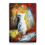 Soyut Beyaz Vazo Tablosu - 70x100cm
