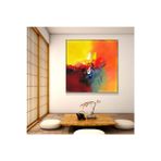Soyut El Yapımı Yağlı Boya Tablo 86x86cm