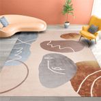 Soyut Geometrik Alan Halı Modern Tasarım Oturma Odası Yatak Odası Yemek Ev Ofis için 200x300 cm Canlı Renklerde Şık Zemin Halısı