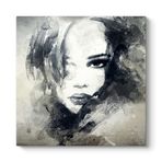 Soyut Kadın Portresi Tablosu 40 x 40