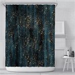 Soyut Mermer Duş Perdesi, Vintage Ekose HD Banyo Duş Perdesi, Modern Mürekkep Art Deco 12 Kancalı Suya Dayanıklı Kumaş Duş Perdesi Seti.(A20,180x180cm)