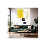 Soyut Tasarım Ahşap Çerçeveli MDF Tablo Renkli Fırça Darbeleri Modern Salon Tablosu Ev Dekorasyonu