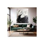Soyut Temalı Kanvas Tablo Modern Sade Şık Siyah ve Beyaz Salon Ev Dekorasyon Kanvas Duvar Tablosu