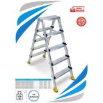 Sözbir 5+5 Basamak Çift Çıkışlı Gold Alüminyum Merdiven