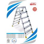 Sözbir 6+6 Basamak Çift Çıkışlı Gold Alüminyum Merdiven