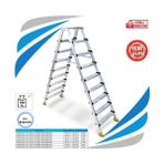 Sözbir 9+9 Gold Çift Çıkışlı Alüminyum Merdiven - Gümüş Gri