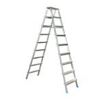 Sözbir Alüminyum 9+9 Çift Çıkışlı Geniş Basamaklı Merdiven