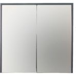 Sözcan Group Aras Antrasit Atlantik Çam 80x75x15 cm Aynalı Üst Dolap