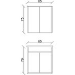Sözcan Group Dicle Takımı Antrasit 65 cm Asma Alt+Üst+Lavabo