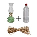 Sözen Idare Gaz Lambası Seti Yeşil + 500 Ml Kandil Yakıtı+ 1 Metre Fitil