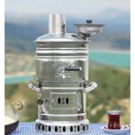 Sözenler Krom Odunlu Kömürlü 4 L Semaver Inox inox
