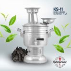 Sözenler Krom Paslanmaz Çelik 4,5 Lt Odun ve Kömürlü Semaver 27 cm Genişlik 40 cm Uzunluk