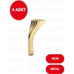 Sözer Kesit 14 cm Mat Altın Metal Mobilya Ayağı Ayakları Ünite Baza Koltuk Kanepe Sehpa Ayakları