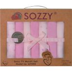 Sozzy Kız Bebek Ağız Mendili - Pamuklu, Yumuşak Doku, Montessori Uyumlu Eğitici Oyun Seti (7 Adet)