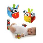 Sozzy Toys Çıngıraklı Hışırtılı Bebek Bileklik ve Çorabı - 4 Parça Set