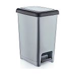 S&P Home 25 Lt Slim Pedallı Çöp Kovası Gri - Siyah