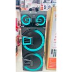SP2211 Bluetooth,usb,aux In, X-Bass, Eq,tws, LED Rgb, 2 Wireless Mic, 15 "*2+8'' ,120W ,130X45X40 cm - Siyah