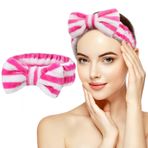 Spa fiyonk alın bandı, kadın, spa, saç bandı, kozmetik, mercan polar, makyaj saç bantları, elastik, kozmetik, alın bandı, geniş kenarlı, mercan poları, yıkama, yüz baş sargısı, duş, cilt bakımı, spor