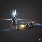 Space 12V Çift Renk Sarı Beyaz H4 Led Far Ampulü
