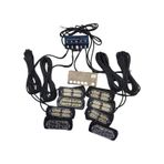 Space 17 Fonksiyonlu Çakar Lamba 12-30V 24 Led 8 Adet Kırmızı*Mavi Set / Lapa548