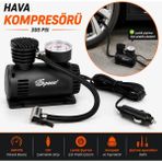 Space 300 PSI 12V Çakmaklık Girişli Araç Hava Kompresörü Lastik Şişirme Pompası / HAKO35